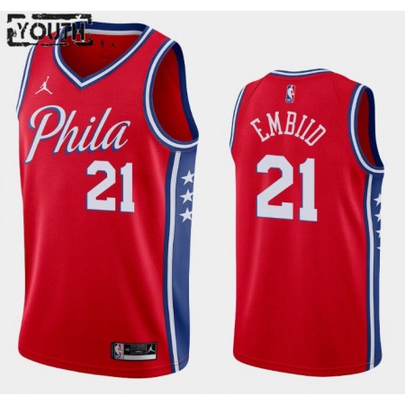 Maillot Basket Philadelphia 76ers Joel Embiid 21 2020-21 Jordan Brand Statement Edition Swingman - Enfant